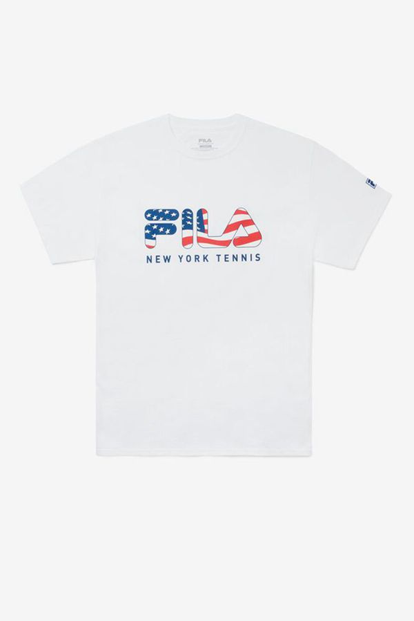 Camisetas Fila Hombre Blancas - Nyc Flag - España 957843RDN